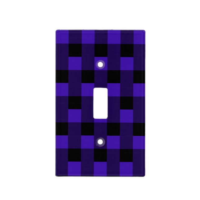 Black and Blue Light Switch Cover (Front)
