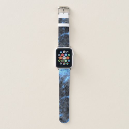 Black and Blue marble Apple Watch Band