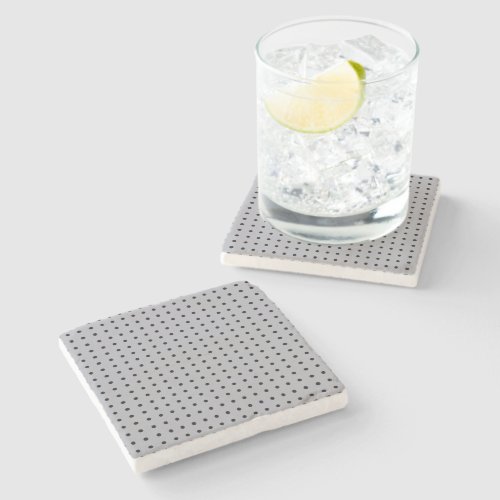 Black and Blue Minimalist Polka Dots g1 Stone Coaster