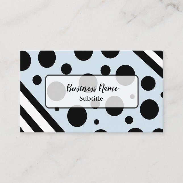 Black and Blue Modern Business Cards (Front)