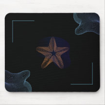 Black and Blue Modern holographic Mouse Pad