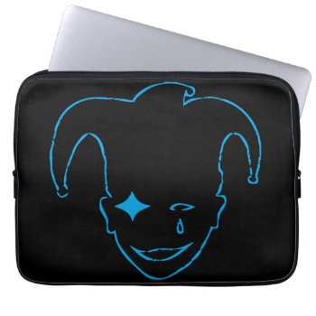 Black And Blue Mtj Laptop Sleeve by MTJ_Shop at Zazzle