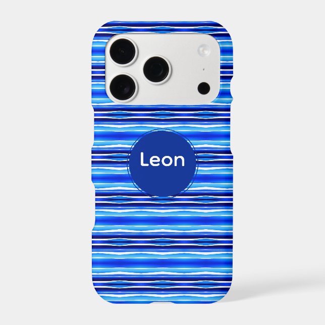 Black and Blue Painted Stripes iPhone Case (Back)