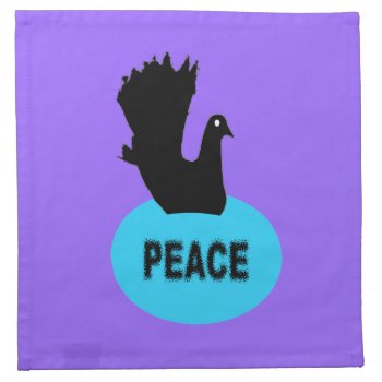 Black And Blue Peace Dove Napkin by Fallen_Angel_483 at Zazzle
