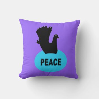 Black And Blue Peace Dove Pillow by Fallen_Angel_483 at Zazzle