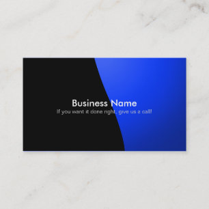 Black and blue Simple Business Cards with Slogans