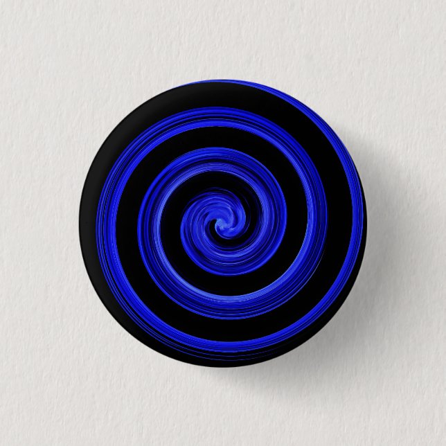 Black and blue spiral button (Front)