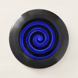 black and blue spiral Wham-O frisbee