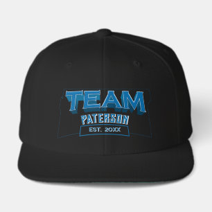 Black and Blue Sports Family Custom Team Name Visor