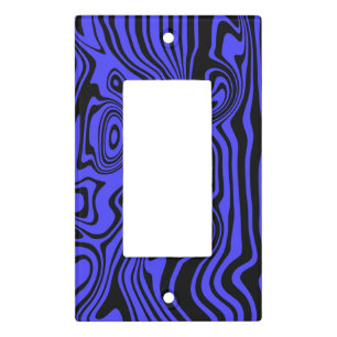 Black and Blue Striped Light Switch Cover