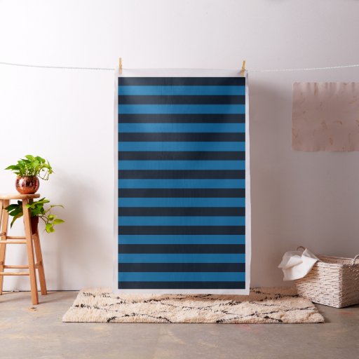 Black and Blue Stripes Fabric