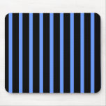 Black and Blue Stripes Mouse Pad