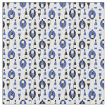 Black and Blue Wine Pattern Fabric