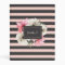 Black and Blush Striped Mini Binder