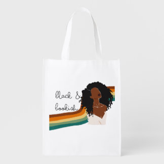 Black and Bookish Rainbow Grocery Bag