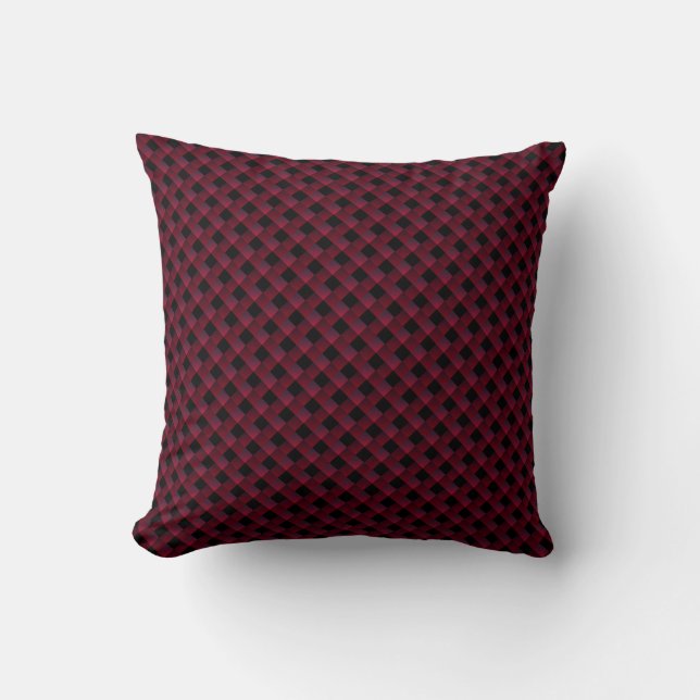 Black and Bordeaux Color Pillow (Front)