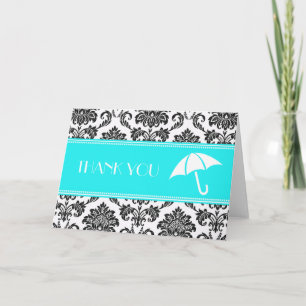 Black and Bridal Shower Thank You Card