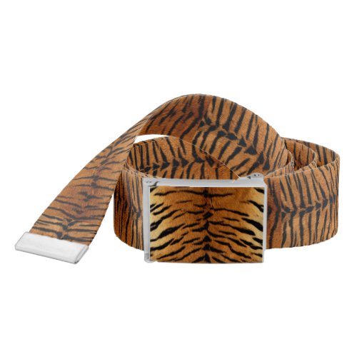 black and brown animal stripes wild tiger print belt