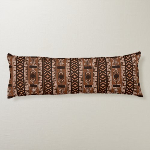 Black And Brown Aztec Pattern Body Pillow