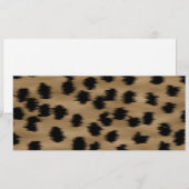 Black and Brown Cheetah Print Pattern. (Front/Back)