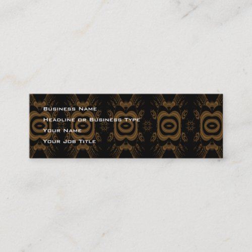 Black and Brown Floral Pattern Design. Business Card Template