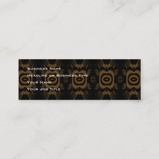 Customizable Black and Brown Floral Pattern Design. Business Card Template