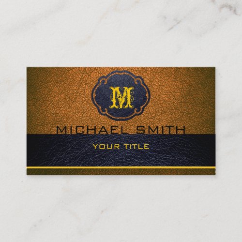 Black and Brown Leather Business Card
