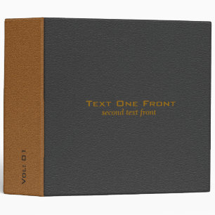 Black And Brown Leather Look 3 Ring Binder