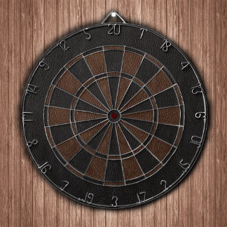 Black and Brown Leather Print Dartboard