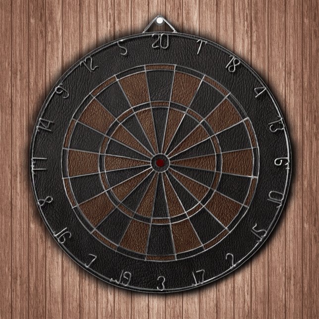 Black and Brown Leather Print Dartboard (Creator Uploaded)
