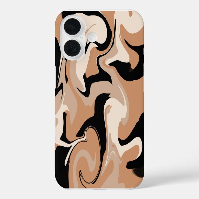 Black And Brown Marble Design  iPhone Case (Back)