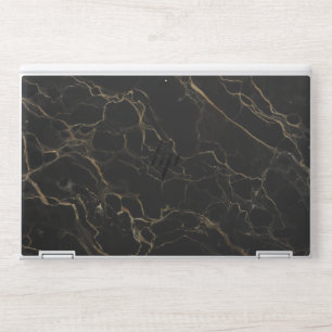 Black and Brown marble HP Laptop Skin