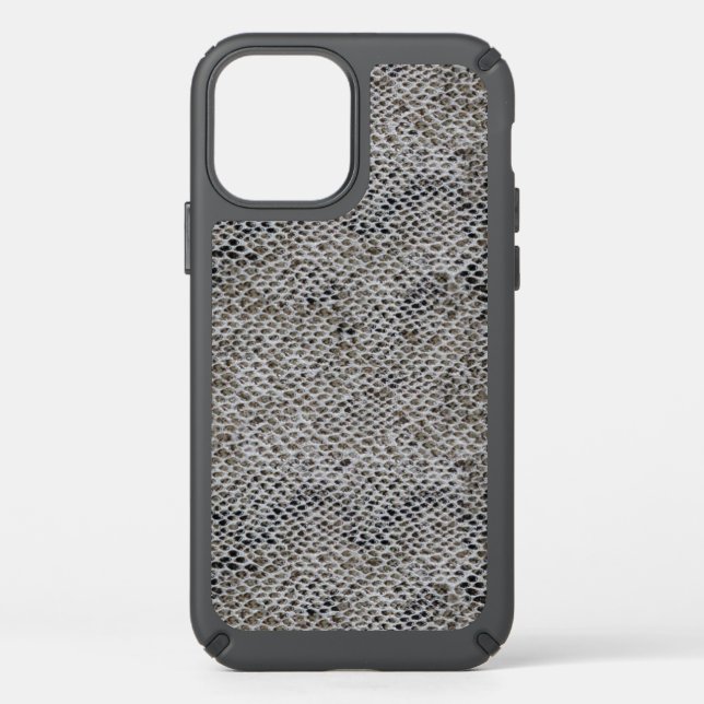 Black and Brown Snake Skin Pattern Speck iPhone 12 Case (Front)