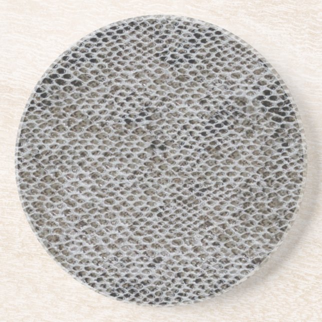 Black and Brown Snake Skin Sandstone Coaster (Front)