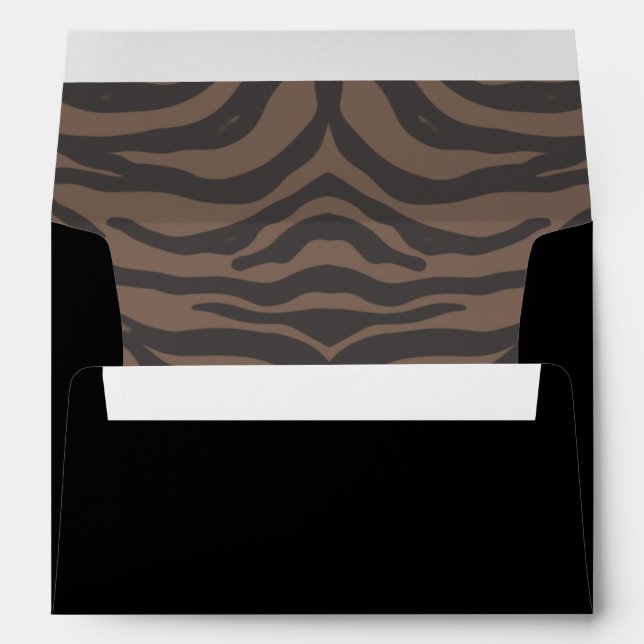 Black and brown stripes  envelope (Back (Bottom))