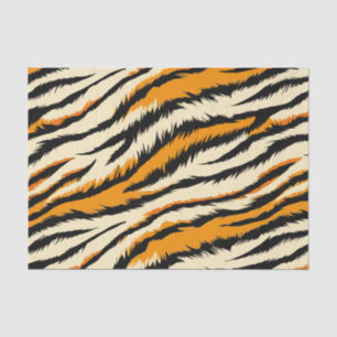 Black and Brown Tiger Stripes Pattern Tissue Paper