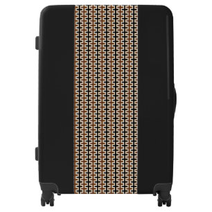 Black and Brown Vertical Southwest Blanket Weave Luggage