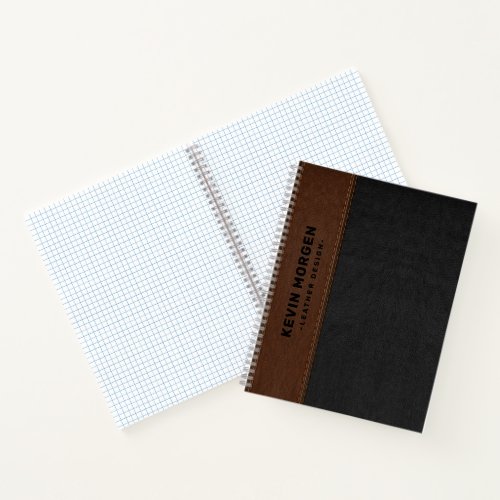 Black and Brown Vintage Leather Aged Look Notebook