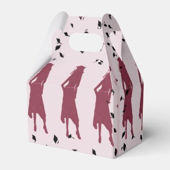 Black And Burgundy Grad Girl Silhouettes Favor Boxes by BlayzeInk at Zazzle