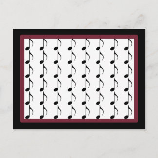 Black and Burgundy Musical Notes