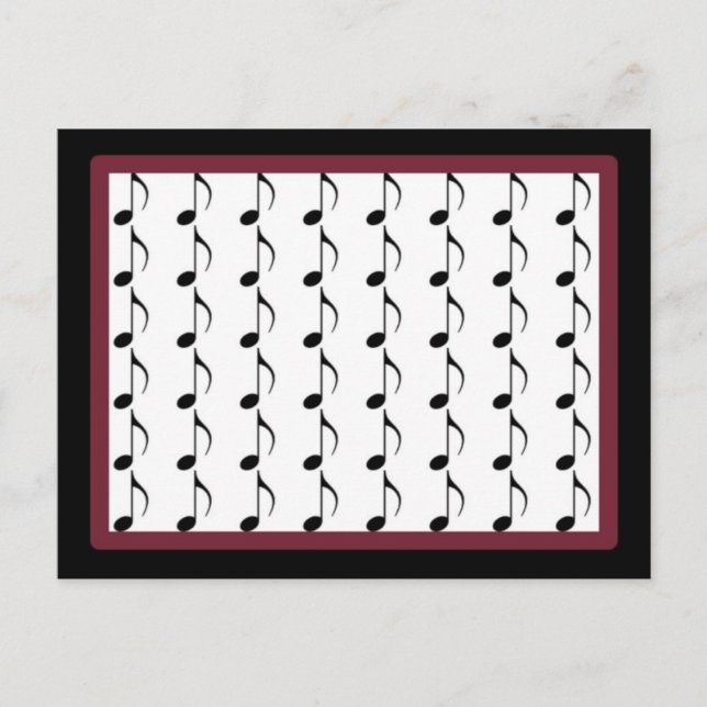 Black and Burgundy Musical Notes (Front)