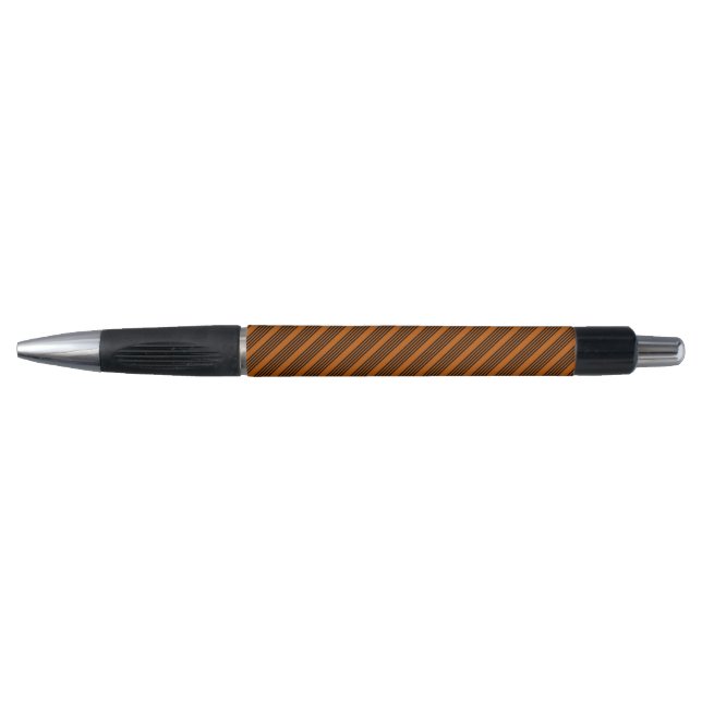 Black and burnt orange five stripe pattern pen (Front)