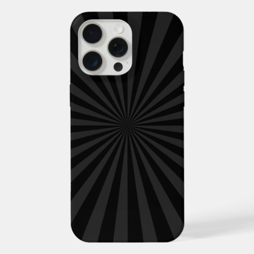 Black and Charcoal Burst Decor Customize This iPhone 15 Pro Max Case