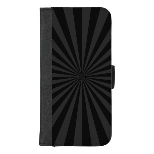 Black and Charcoal Burst Decor Customize This iPhone 87 Plus Wallet Case