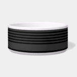 Black and charcoal five stripe pattern bowl<br><div class="desc">Black and charcoal five stripe pattern</div>