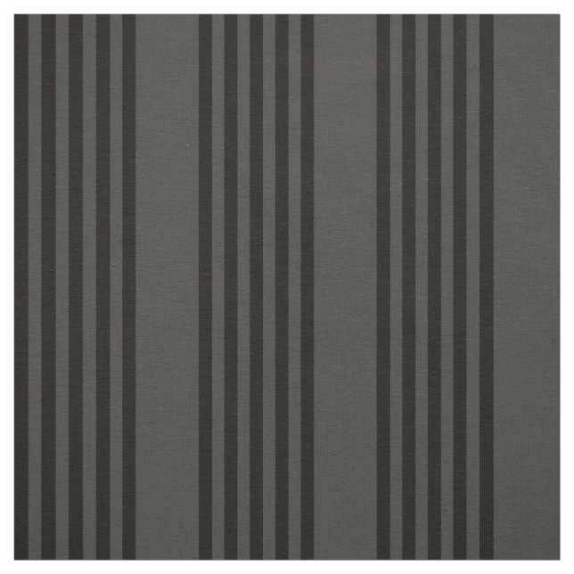 Black and charcoal five stripe pattern fabric (Swatch)