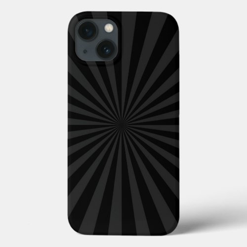 Black and Charcoal Sun Burst Customize This iPhone 13 Case