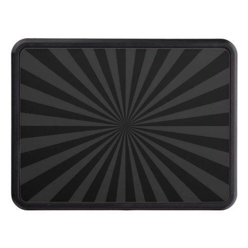 Black and Charcoal Sun Burst Customize This Trailer Hitch Cover