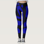 black and cobalt blue leggings<br><div class="desc">sensational!!! terrific leggings in a modern, abstract design. bold shapes in cobalt and black.</div>