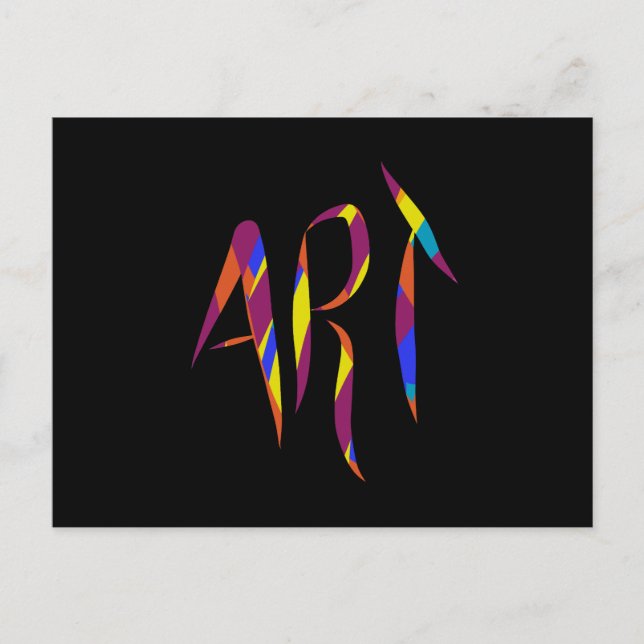 Black and Colorful It's art, Mom. Postcard (Front)